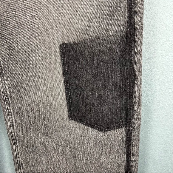 Zara TRF Size 12 Relaxed Fit Faded Pocket Wide Leg Jeans - Picture 5 of 13